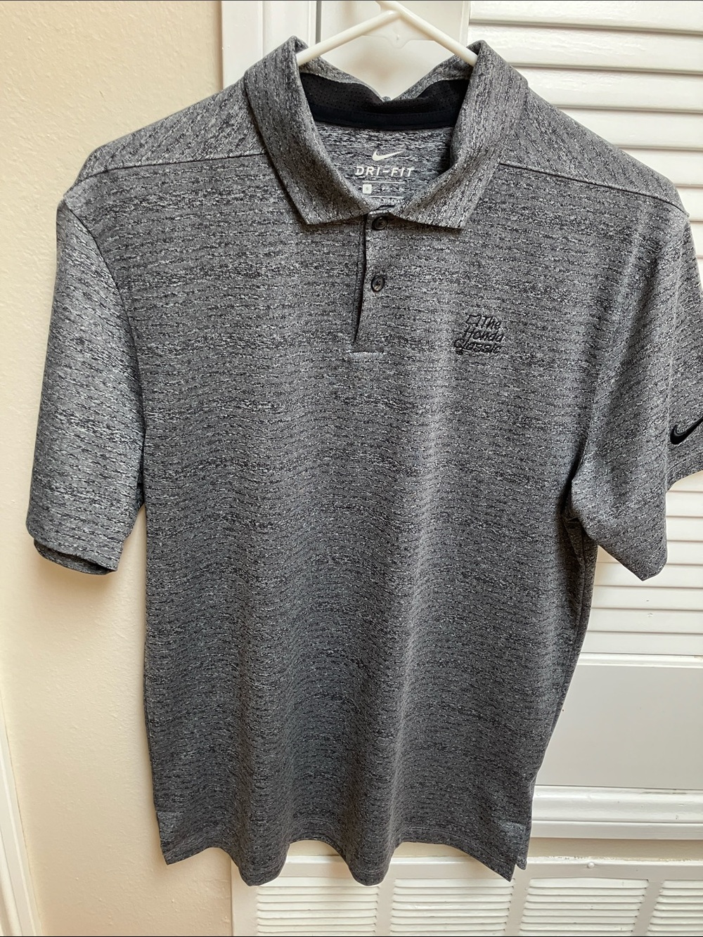 NIKE | Dri-Fit Golf Polo Heathered Gray S